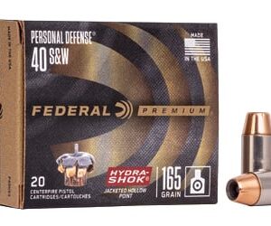 FED HYDRA SHOK 40S&W 165GR 20/500