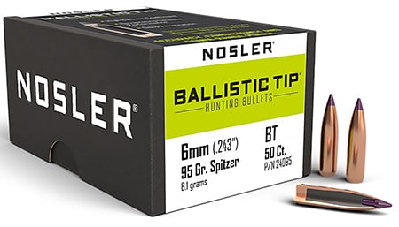 NOSLER BLSTC HNT 6MM 95 SPTZR 50