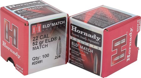 HORNADY BULL .224 52 ELD M 100/40