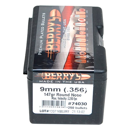 BERRYS 9MM .356 147GR RN 250