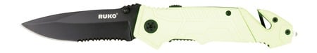 RUKO 440A 3 1/4"HIVIZ GRN FOLDING