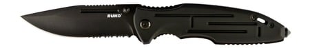 RUKO 440A 3 1/2"BLK ANODIZED FOLDING