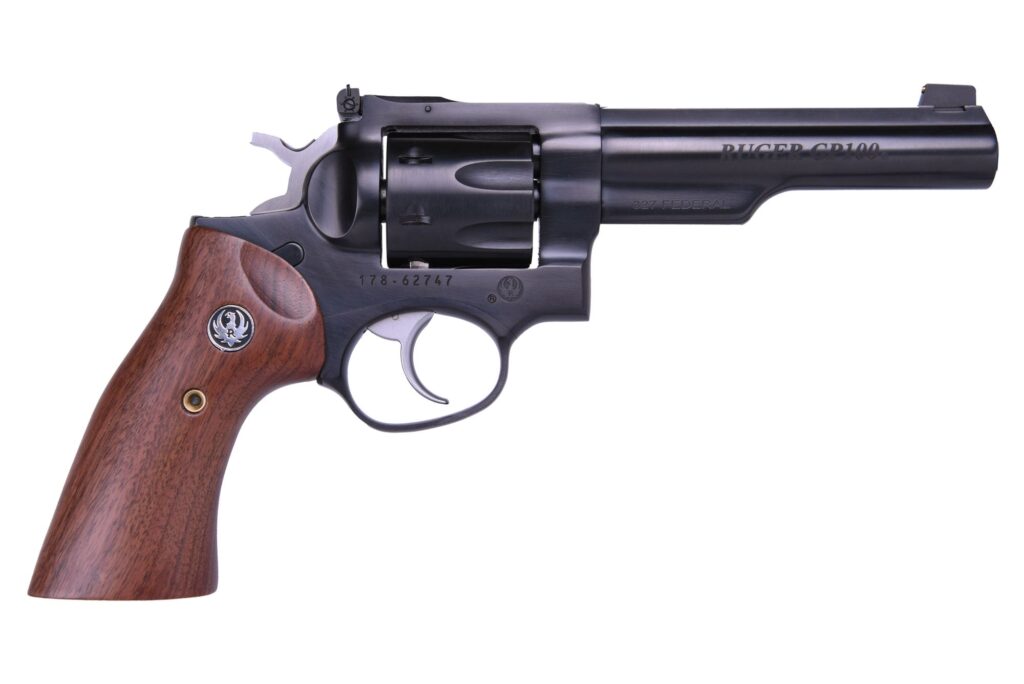 RUGER GP100 327FED BLUE 5" HALF LUG