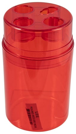 LEE DIE BOX ROUND RED
