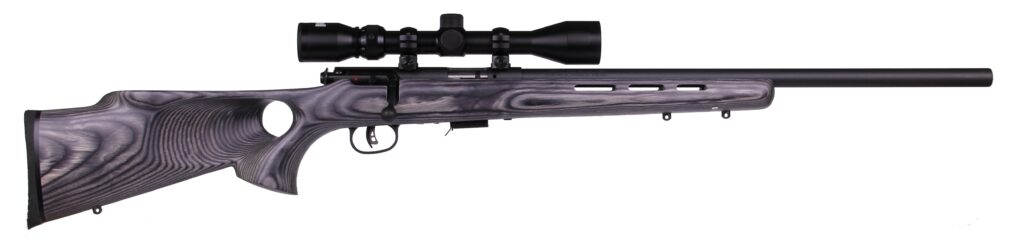 SAVAGE BOLT 17HMR BL/LAM TH HVBL PKG