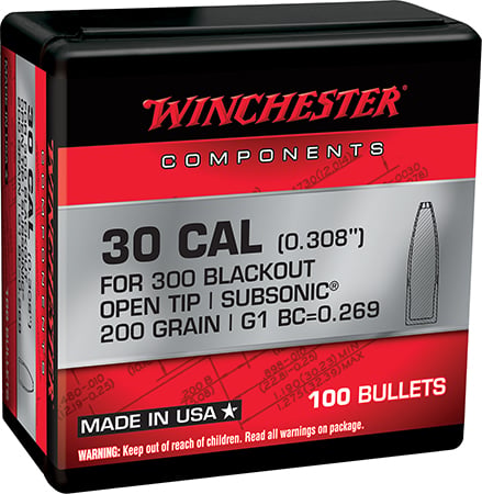 WINCHESTER 300 BLACKOUT 200 FB OPEN TIP 100/10