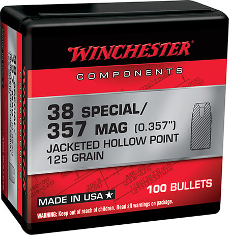 WINCHESTER BUL 38SP 125 JHP RETL 100/10