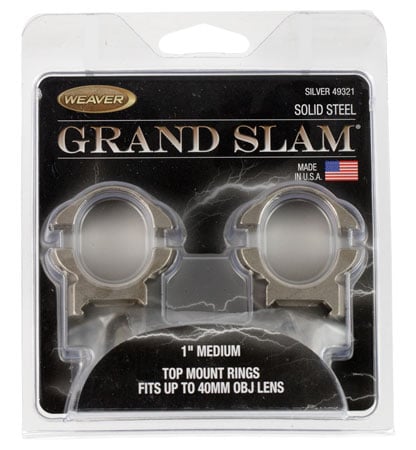 WEAVER GRANDSLAM RNGS 1IN MED SLVR