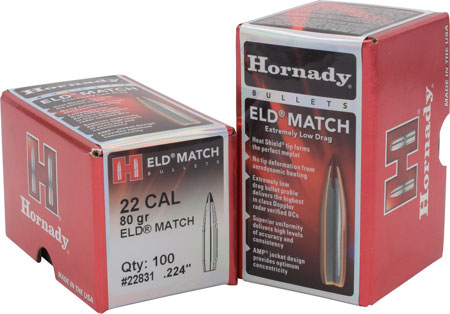 HORNADY BULL .224 80 ELD M 100/25