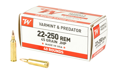 WIN USA 22 250 REM 45GR JHP 40/400