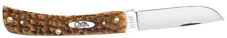 CASE 00 AMBER BONE PEACH SEED JIG SOD BUSTER JR
