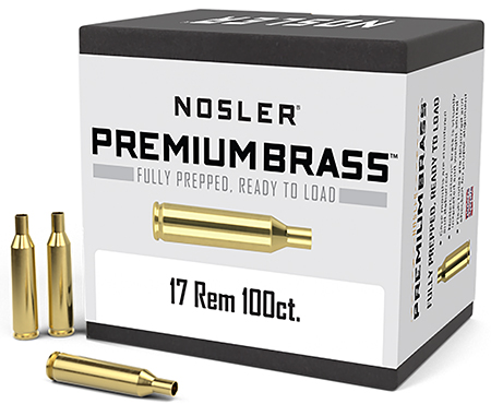 NOSLER CUSTOM BRASS 17REM 100
