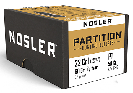 NOSLER PARTITION 22C 60 SPTZR 50