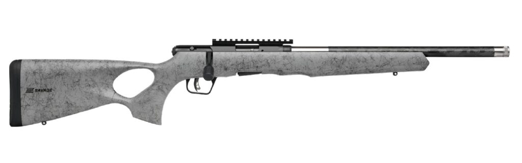 SAVAGE B22 22LR BL/GRY 18" CARBON TB