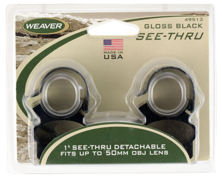 WEAVER 1IN SEE THRU RINGS DETACH
