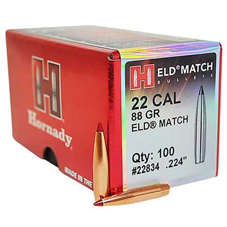 HORNADY BULL .224 88 ELD M 100/25