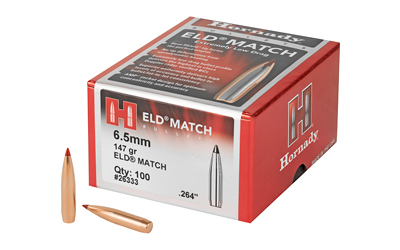 HRNDY ELD M 6.5MM .264 147GR 100CT