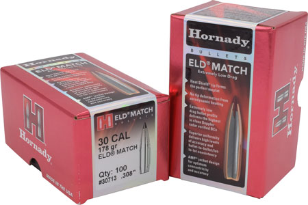 HORNADY BULL .308 178 ELD M 100/15