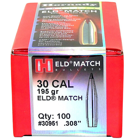 HORNADY BULL .308 195 ELD M 100/15