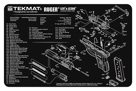 TEKMAT TEK R17 RUGERLC9 17X11 RUGER LC9