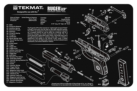 TEKMAT TEK R17 RUGERLCP 17X11 RUGER LCP