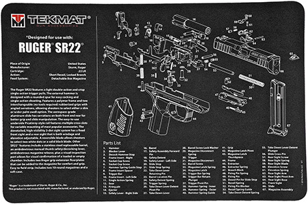 TEKMAT TEK R17 RUGERSR22 17X11 RUGER SR22