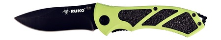 RUKO 440A 3 1/4"HIVIZ GRN FOLDING CS