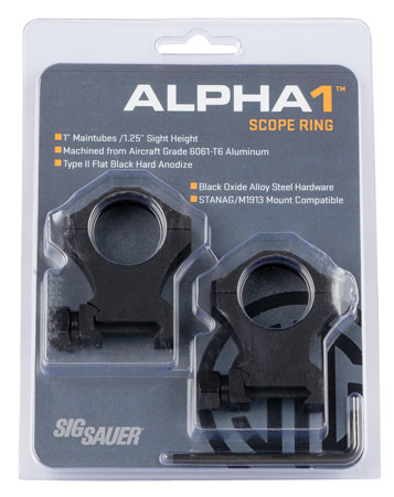 SIG ALPHA1 RNGS 1IN E HI ALUM MAT BLK