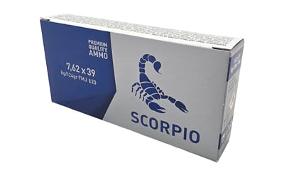 SCORPIO AMMO 762X39 124G FMJ 20/2000
