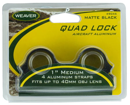 WEAVER RINGS QUAD LOCK 1IN MED MAT