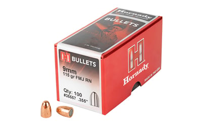 HRNDY FMJ RN 9MM .355 115GR 100CT