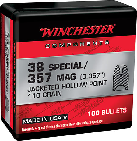 WINCHESTER BUL 38SP 110 JHP RETL 100/10