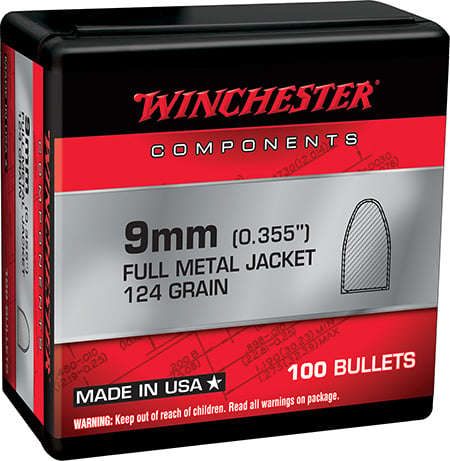 WINCHESTER BUL 9MM 124 FMJ 100/10