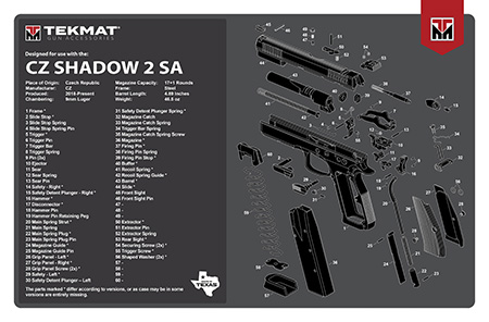 TEKMAT CZ SHDW 2 SA GUN MAT