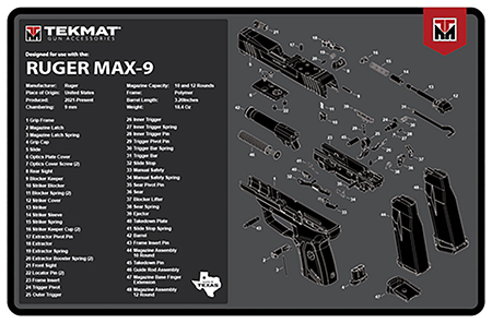 TEKMAT TEK R17 RUGERMAX9 17X11 RUGER MAX 9